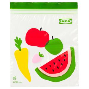 이스타드 지퍼백 (소형) 과일/채소 그린 1L 25p