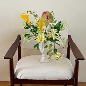 선샤인 글로리 옐로우카라 믹스 조화 꽃다발