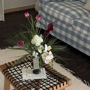 베어그라스 와인 카라 오키드 조화 꽃다발