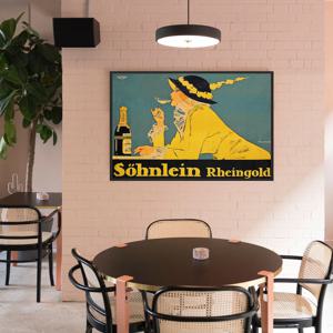 빈티지 스파클링 와인 주방 그림 주류 포스터 이자카야 인테리어 소품