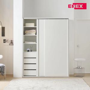 E0 슬라이딩 옷장 오브 올인원 1500 다용도 수납옷장 키큰 미닫이 싱글장