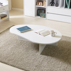 루나 커브 소파테이블 white