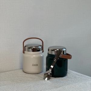 패션 죽통 겸 도시락 650ml (접이식 숟가락 포함)