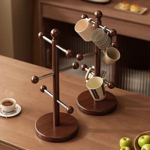 [해외] 빈티지 앤틱 원목 컵걸이 주방 스탠드 머그컵 건조대 컵정리대