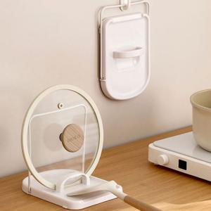 냄비뚜껑 거치대 조리도구 받침대 국자 도마 정리대 주방 정리 수납 뚜껑 뒤집개 받침 꽂이