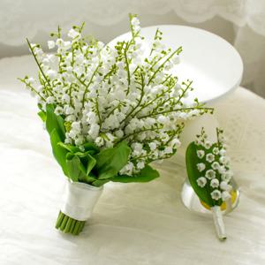 셀프웨딩 은방울꽃 조화 부케 본식