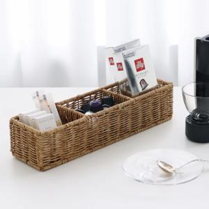 [기간한정] 데이지가든 내츄럴 PP 칸막이 라탄바구니(S)