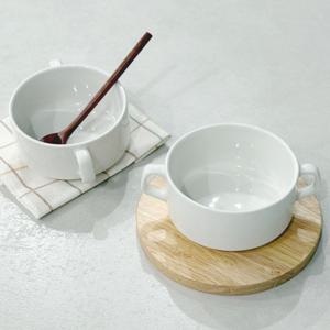 [리퍼] 도자기 손잡이 유아 스프볼 시리얼 볼 230ml