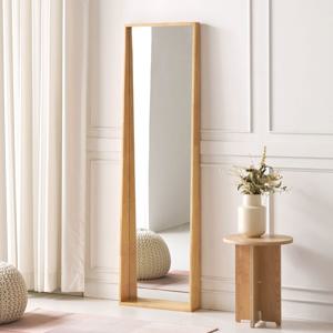 디체 500 스탠드 대형 와이드 원목 전신거울