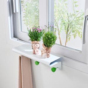 피큐엠 고강도 철제 창틀선반 베란다 다용도 창문 브라켓 화분걸이 3color