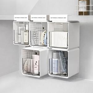 클립앤픽 무타공 큐브 면봉 화장솜 헤어핀 멀티 수납함 (2type)