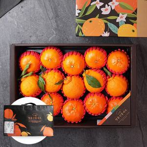 부직포가방포장_혼합과일 레드향+천혜향+한라봉 총15-18과 4.5kg 혼합과일 선물세트