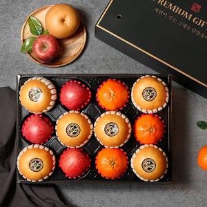 보자기동봉 청년농부 혼합 선물세트 9호 6kg (배6과+사과3과+레드향3과)