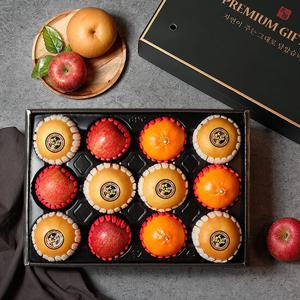 보자기동봉 청년농부 혼합 선물세트 6호 5kg (배6과+사과3과+천혜향3과)