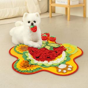 강아지 노즈워크 장난감 플라워 딸기밭 당근밭 담요 매트