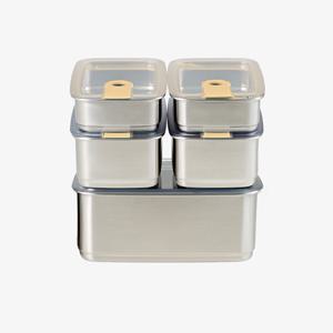 스텐락 스냅 국내산 스텐 밀폐용기 데일리 5p세트