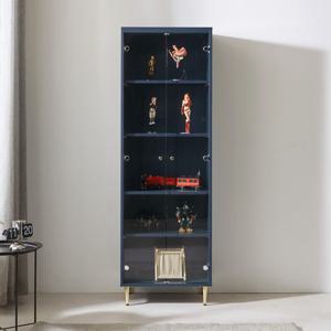 마홀앤 데일리 장식장 W600 나무선반 네이비