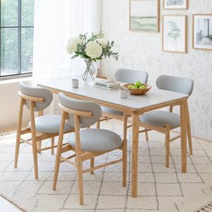 누벨르 원목 세라믹 4인용 식탁세트 (의자4)