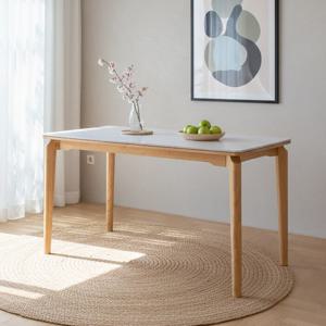 누벨르 원목 세라믹 4인용 테이블 (의자미포함)