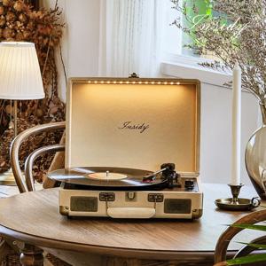 휴대용 무드등 LP 턴테이블 블루투스 스피커 프리미엄 핸드메이드 IBT-Retro LED