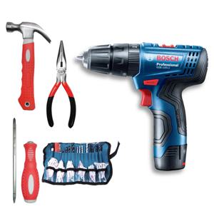 충전 해머 전동 드릴 GSB120-LI(1B+12P) + 수공구 3종