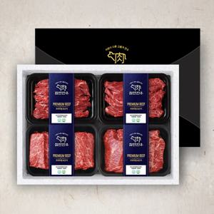 1+ 참연한우 6호 선물세트 1.6kg(제비추리,토시,치마,부채 각 400g)