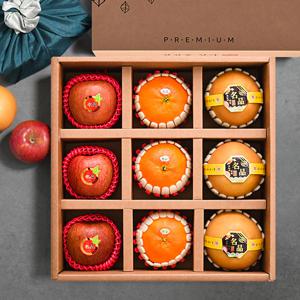 보자기동봉 미담 과일선물세트 2호 4kg 사과3과+배3과+레드향3과