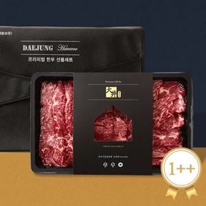 대정 1++ 7 한우선물세트 감동1호 850g[등심+안심+갈비늑간살+앞치마살]