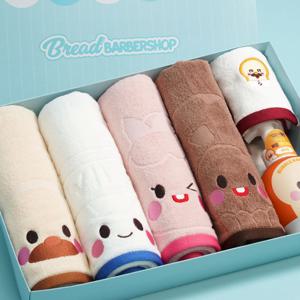 브레드이발소 자가드 호텔수건 30수코마사 4P+핸드타올+핸드워시 선물세트