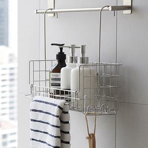 스틸렌 304 스텐 공중부양 무타공 걸이형 욕실 선반 (2구 후크 증정) 다용도 수건걸이