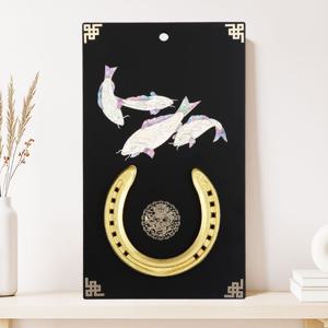 잉어 자개 금도장 말편자(곤룡포) 아크릴 액자 창업 개업 풍수지리 이사 선물 액자