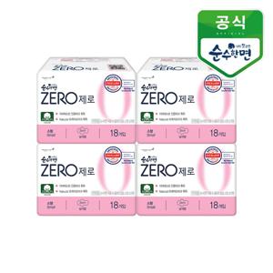 생리대 순수한면 제로 소형 18P 4개