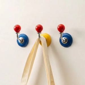 현관 문 마스크걸이 자석 도어 차키 걸이대 벽에 붙이는 고리 컬러 볼 마그넷 1P