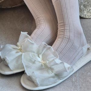 프렌치 레이스 실내화 룸슈즈 거실화 2C