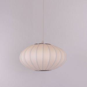 타원 팬던트조명 한옥인테리어 누에고치실 화이트 크롬포인트
