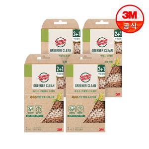 그리너클린 옥수수 그물망사 수세미 2+1입 4개(총 12입)