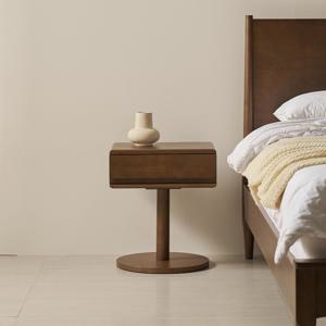 [리퍼] 원스테이 고무나무  원목 침대 협탁