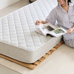 베이직 2단/4단 접이식 저상형 원목 매트리스 깔판 침대 프레임