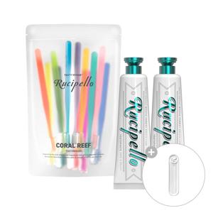 코랄리프 칫솔 12개입 + 미스틱포레스트 치약 180g 2개 + 스퀴저 증정