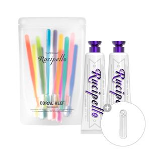 코랄리프 칫솔 12개입 + 트로피칼오션 치약 180g 2개 + 스퀴저 증정