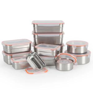 올품락 포스코 STS304 스텐밀폐용기 세트상품