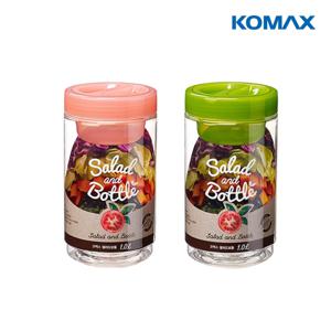샐러드 보틀 소스통 내장형 국내생산 BPA FREE 환경호르몬 없는 건강한 밀폐용기 2종