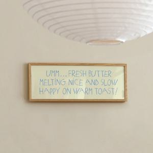 홈카페포스터 빈티지 카페인테리어 가로 긴액자 Happy Butter