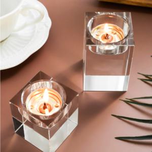 크리스탈 캔들 홀더 양초 촛대 티라이트 스퀘어 클래식 인테리어 3size