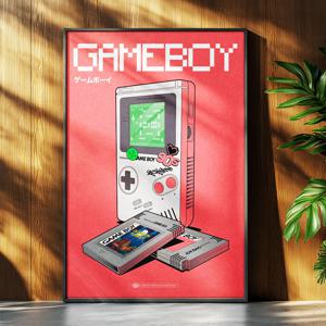 빈티지 레트로 게임보기 게임기 그림 일러스트포스터 인테리어포스터