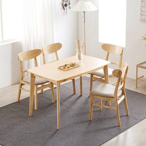 M카모 오크 원목 4인용 식탁세트 (식탁의자4)