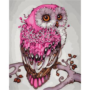 DIY 명화그리기 (물감2배) 핑크 부엉이 40X50cm