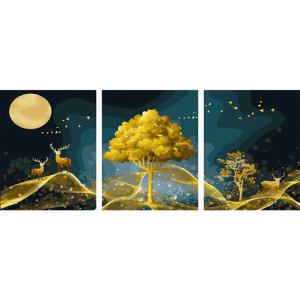 DIY 명화그리기 (물감2배) 운수대통 황금동산 40X50cm, 3EA (3단세트)