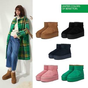 25FW 베네통 천연가죽 양털 부츠