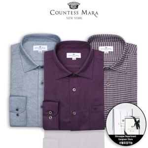 (신세계강남점)카운테스마라 셔츠 기모 (플란넬) 남방 긴소매 일반핏 남자 패션 기모셔츠